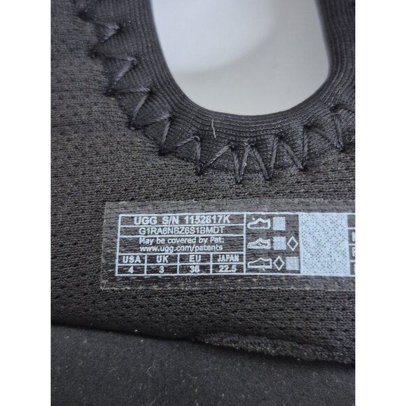 UGG YOUTH KIDS LENNON BLACK SLINGBACK SZ 4 - Picture 6 of 9